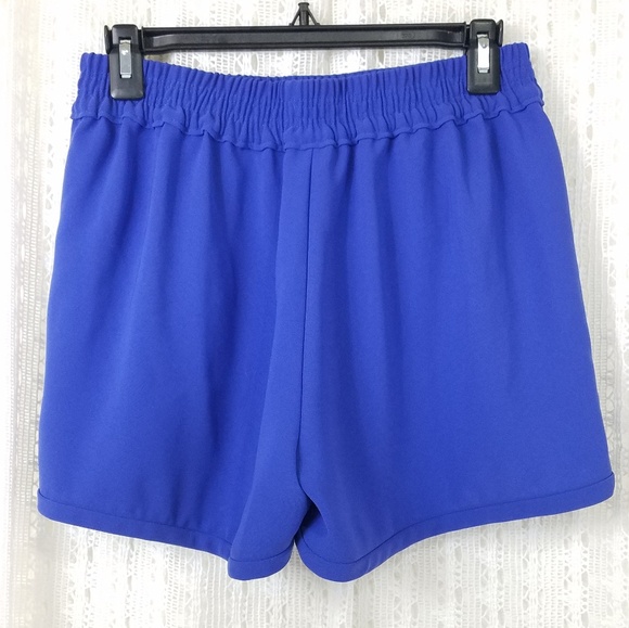 J. Crew Colbalt Blue Dressy Track Shorts Elastic Waist Size 4 - Picture 2 of 5
